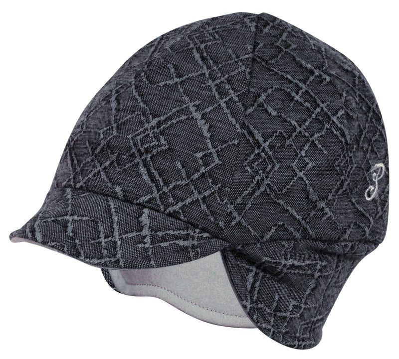 Reversible Wool Winter Hat Diamond Cut/Graphite